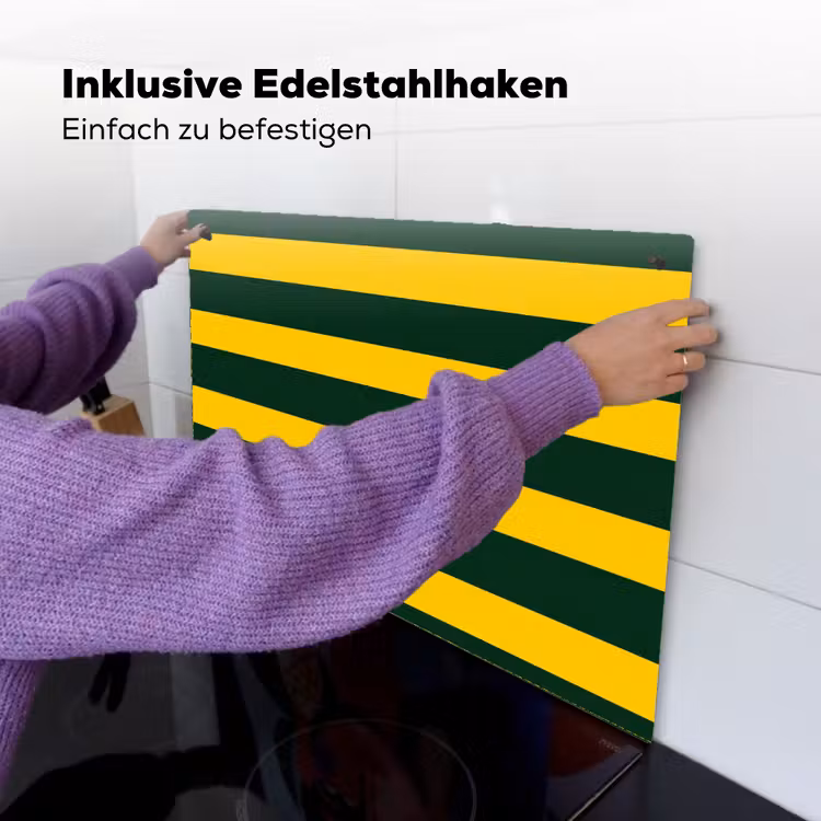 Klassiek - Strepen - Groen Inductie beschemer met haakjes klein 777 -ky-ophangen-de