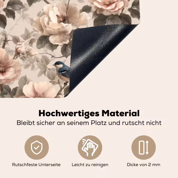 Klassiek - Vogels - Kleurrijk Inductie beschemer met haakjes klein 777 -ky-onderkant-de