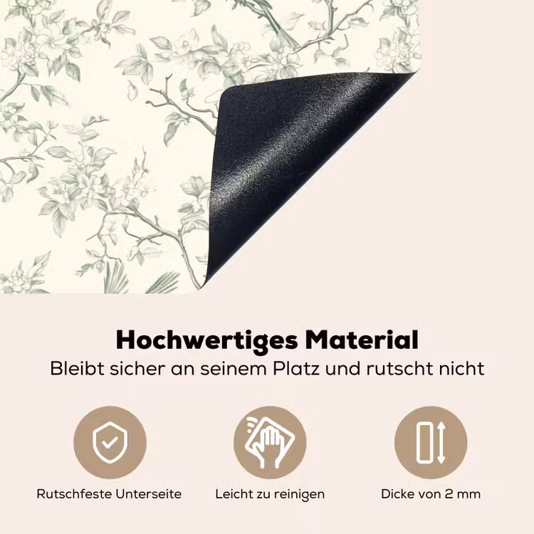 Klassiek - Vogels - Groen Inductie beschemer met haakjes klein 777 -ky-onderkant-de