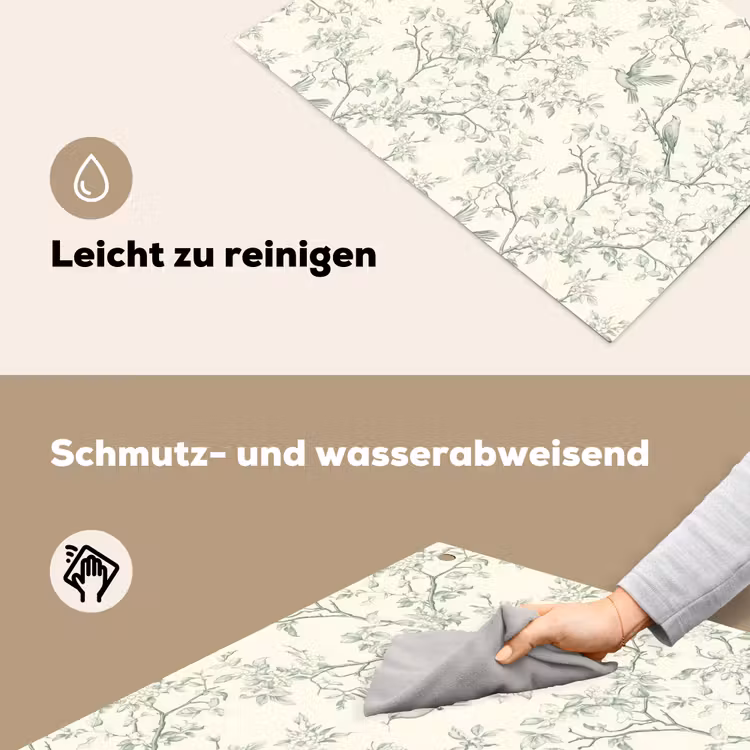 Klassiek - Vogels - Groen Inductie beschemer met haakjes klein 777 -ky-schoon-de