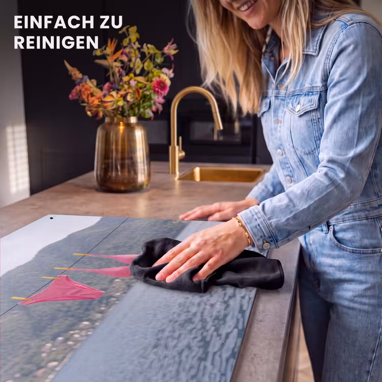 Kleding - Badkleding - Waslijn - Zomer - Roze Inductie beschemer met haakjes klein -ky-schoon-de