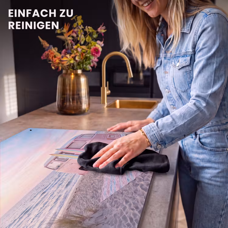 Busje - Strand - Surfplank - Zomer - Roze Inductie beschemer met haakjes klein -ky-schoon-de
