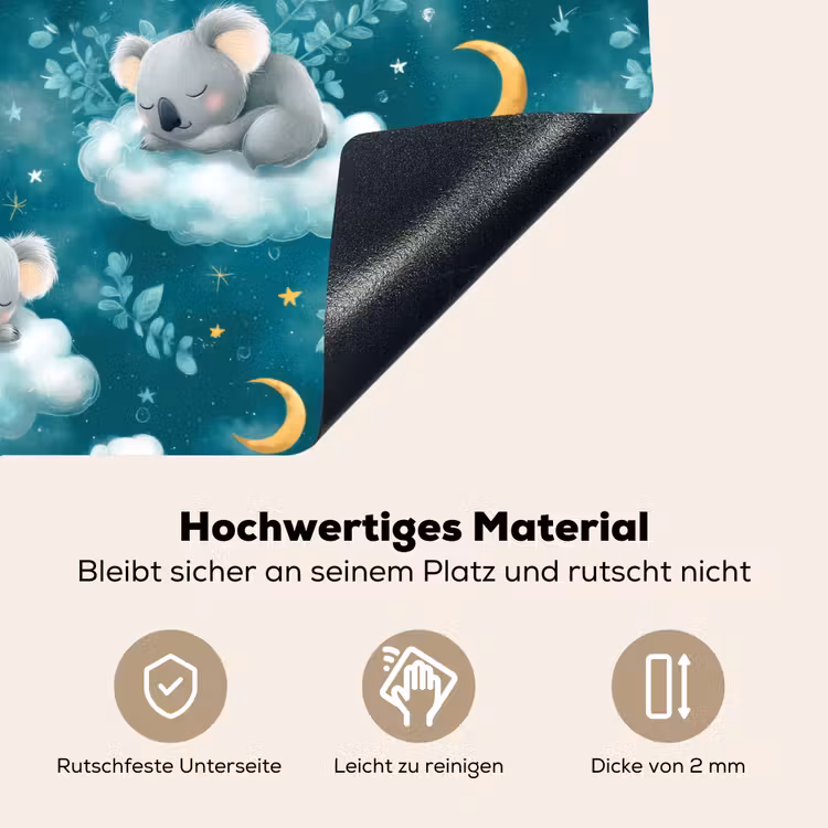 Koala's - Betoverend - Blauw Inductie beschemer met haakjes klein 777 -ky-onderkant-de