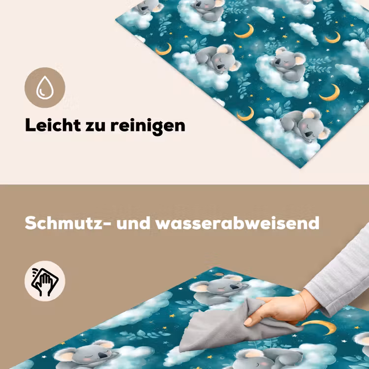 Koala's - Betoverend - Blauw Inductie beschemer met haakjes klein 777 -ky-schoon-de