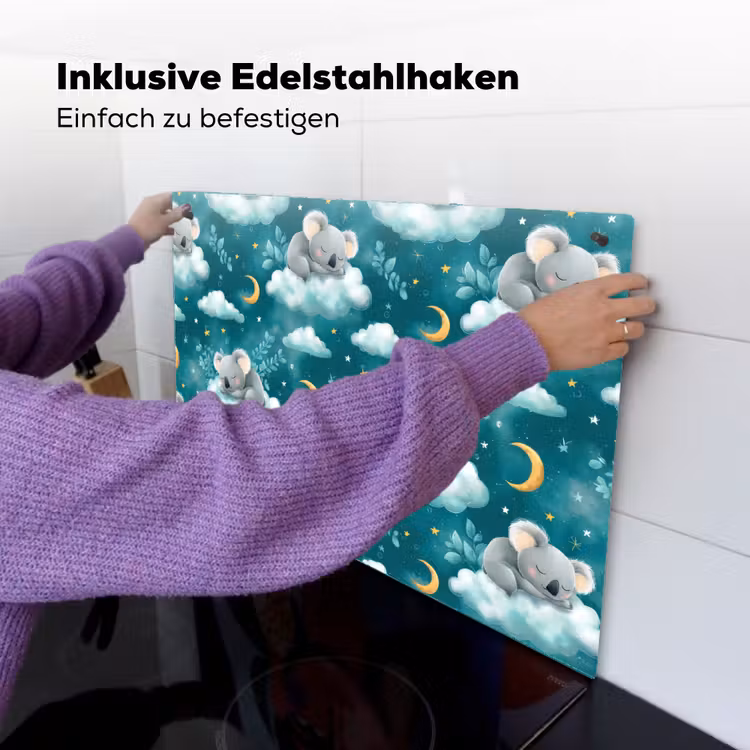 Koala's - Betoverend - Blauw Inductie beschemer met haakjes klein 777 -ky-ophangen-de