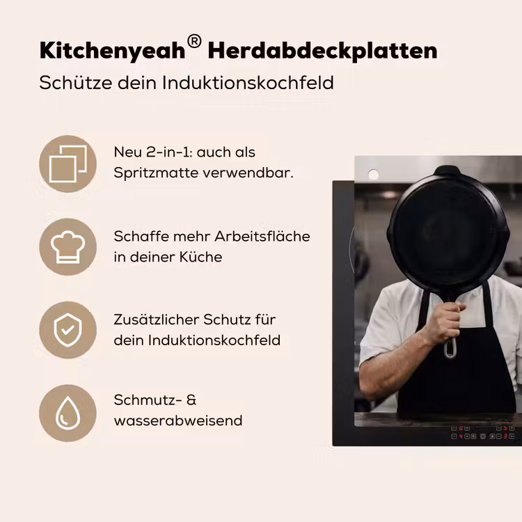 Koks - Koekenpannen - Keuken Inductie beschemer met haakjes klein -ky-usp-de