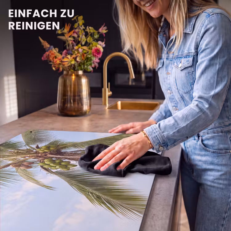 Kokosnoot - Boom - Tropisch - Natuur - Groen Inductie beschemer met haakjes klein -ky-schoon-de