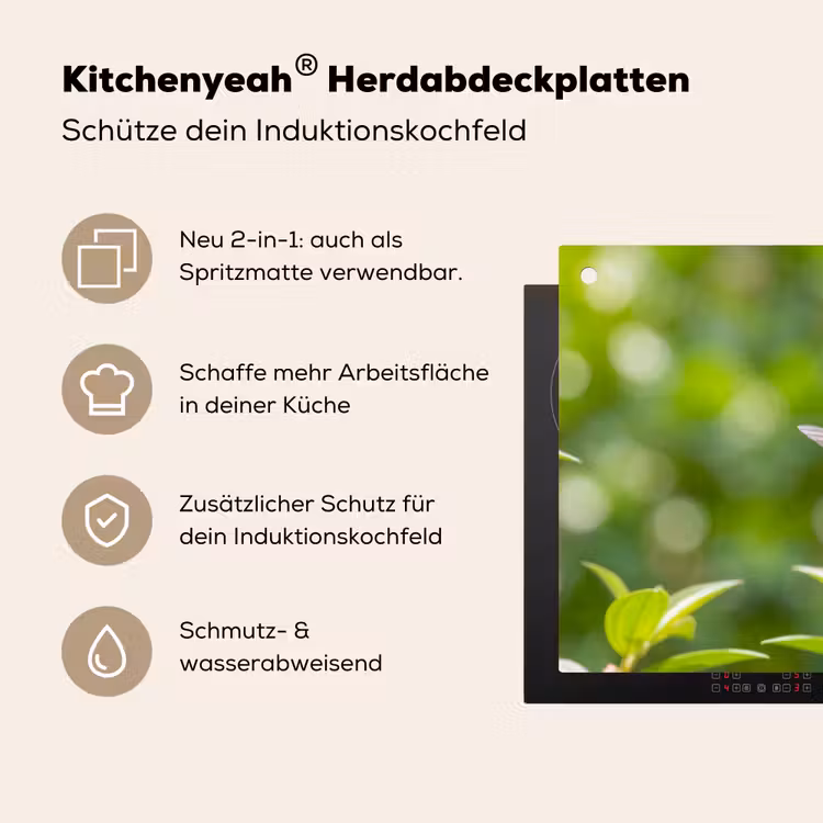 Kolibrie - Bloem - Natuur - Groen Inductie beschemer met haakjes klein -ky-usp-de