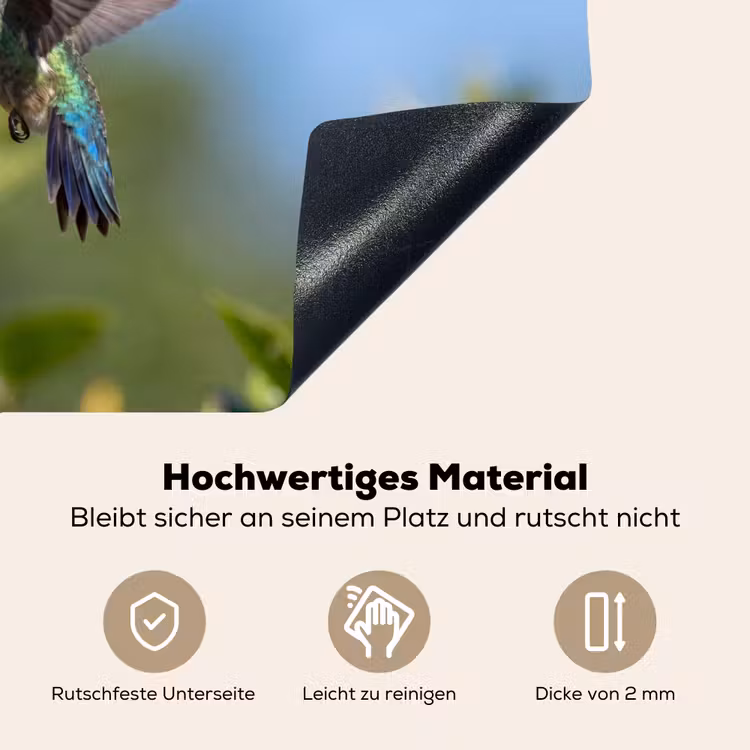 Kolibrie - Bloem - Natuur - Groen Inductie beschemer met haakjes klein -ky-onderkant-de