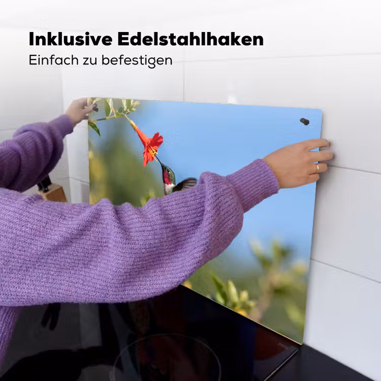 Kolibrie - Bloem - Natuur - Groen Inductie beschemer met haakjes klein -ky-ophangen-de