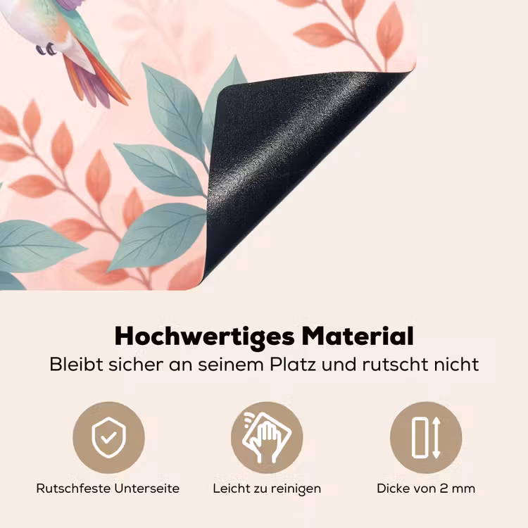 Kolibrie - Vliegen - Natuur - Illustratie - Kleurrijk Inductie beschemer met haakjes klein -ky-onderkant-de