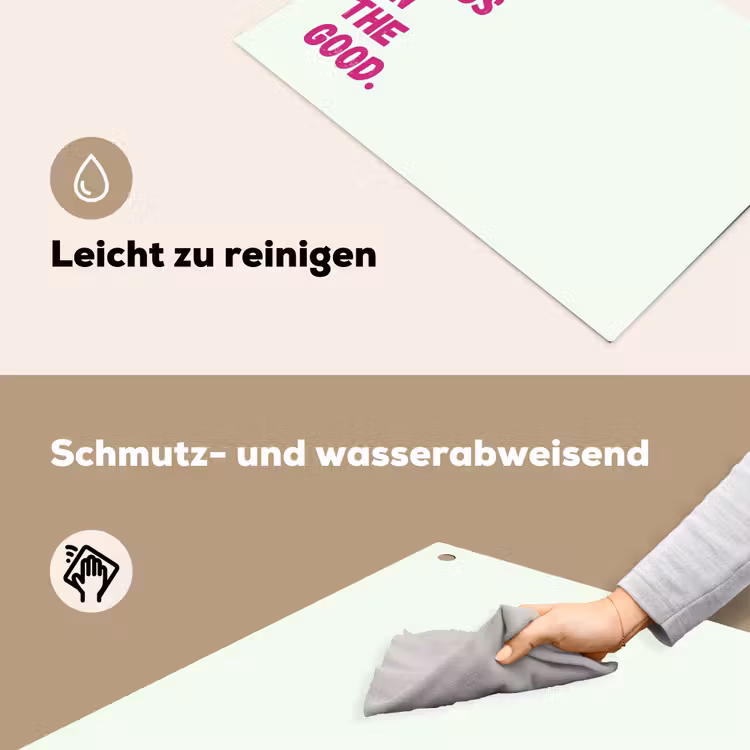 Focus on the good - Beige - Roze Inductie beschemer met haakjes klein -ky-schoon-de