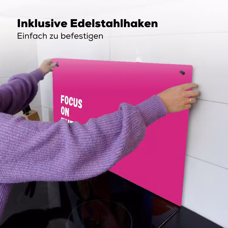 Focus on the good - Roze - Simple Inductie beschemer met haakjes klein -ky-ophangen-de