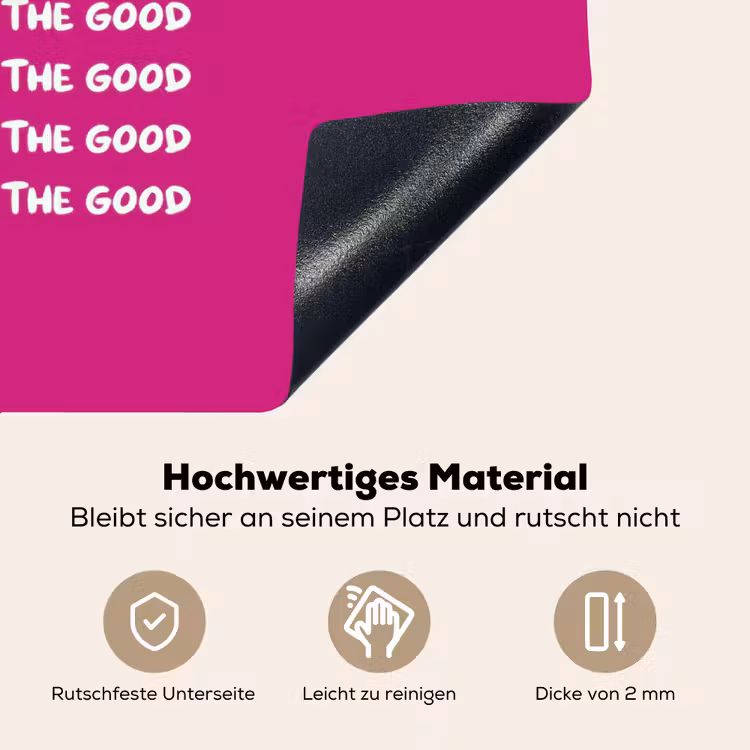 Focus on the good - Roze - wit Inductie beschemer met haakjes klein -ky-onderkant-de