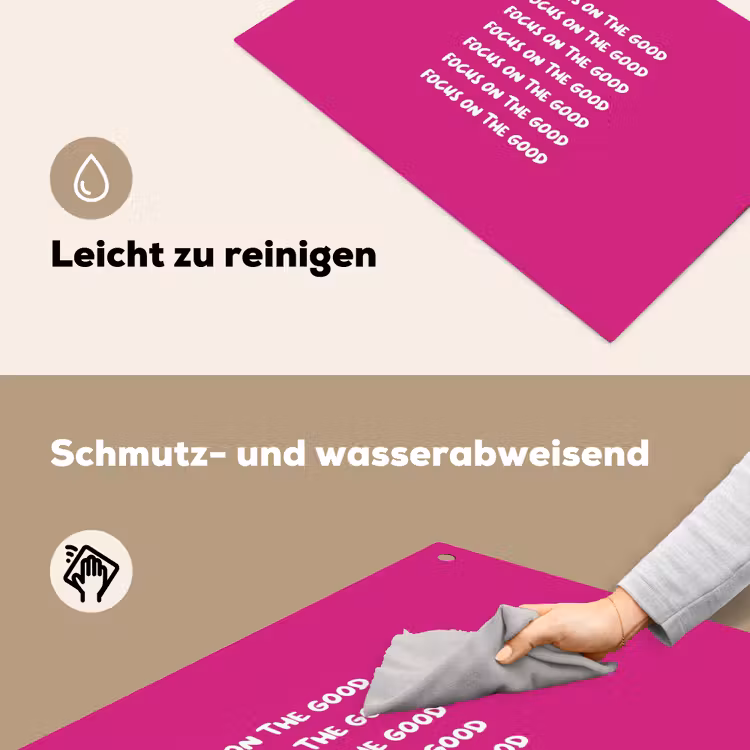 Focus on the good - Roze - wit Inductie beschemer met haakjes klein -ky-schoon-de