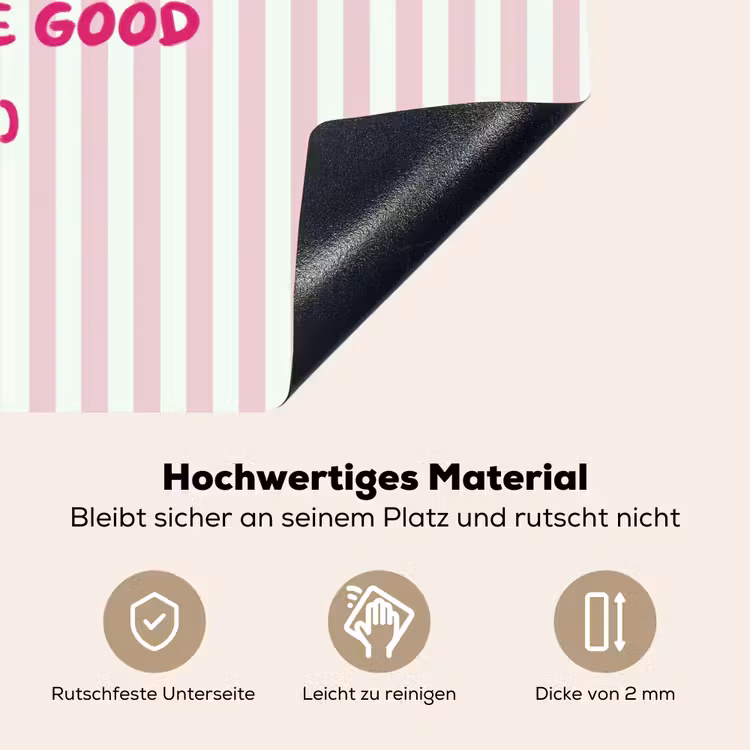 Focus on the good - Strepen - Roze - Smiley Inductie beschemer met haakjes klein -ky-onderkant-de