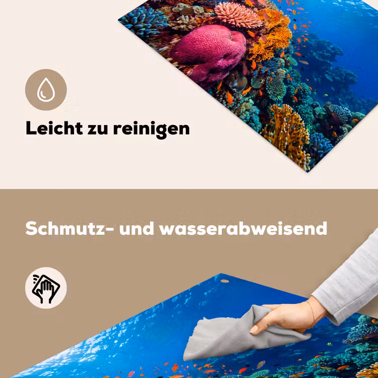 Koraal - Vissen - Oceaan - Natuur - Kleurrijk Inductie beschemer met haakjes klein -ky-schoon-de
