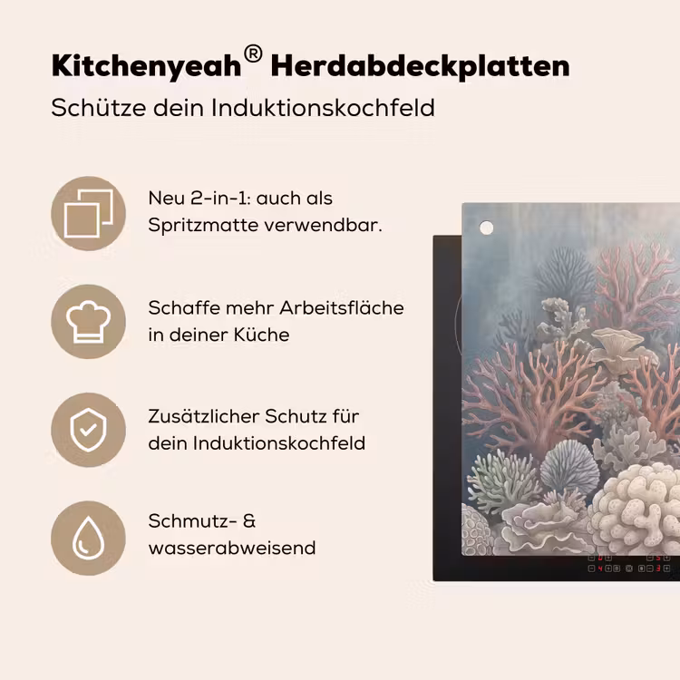 Koraal - Zeeleven - Onderwater - Illustratie - Natuur Inductie beschemer met haakjes klein -ky-usp-de