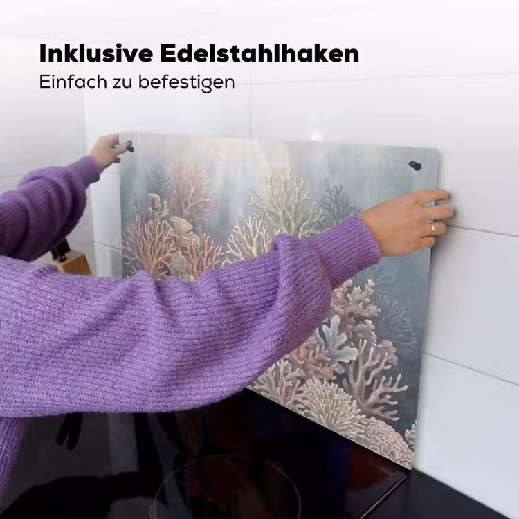 Koraal - Zeeleven - Onderwater - Illustratie - Natuur Inductie beschemer met haakjes klein -ky-ophangen-de
