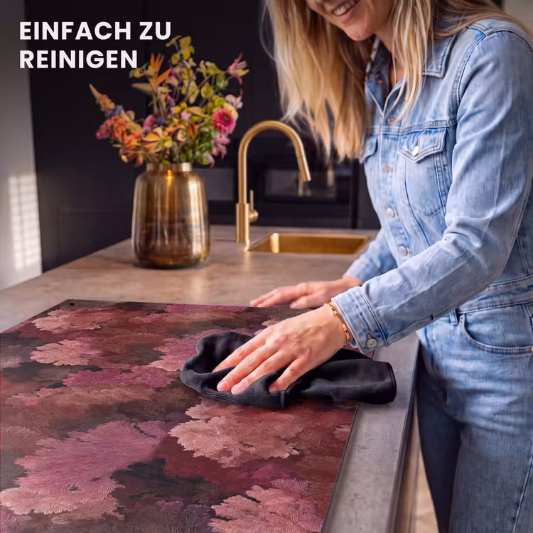 2-in-1 Herdabdeckplatte & Spritzschutz - Koralle - Textur - Farbenfroh - Koraal - Textuur - Kleurrijk Inductie beschemer met haakjes klein 777