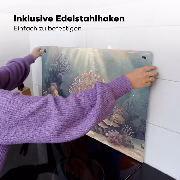 Koraal - Onderwater - Natuur - Roze Inductie beschemer met haakjes klein -ky-ophangen-de