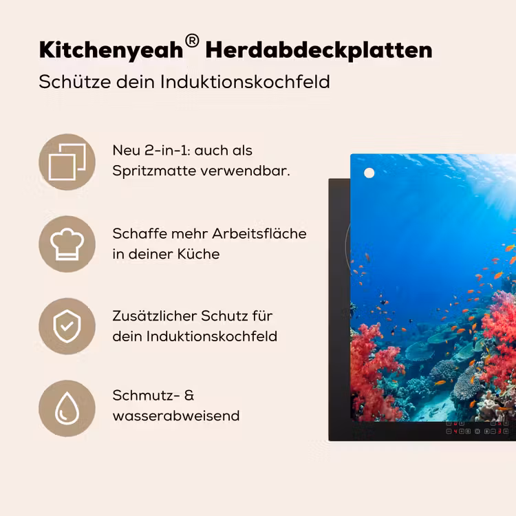 Koraalrif - Vissen - Onderwater - Tropisch - Rood Inductie beschemer met haakjes klein -ky-usp-de