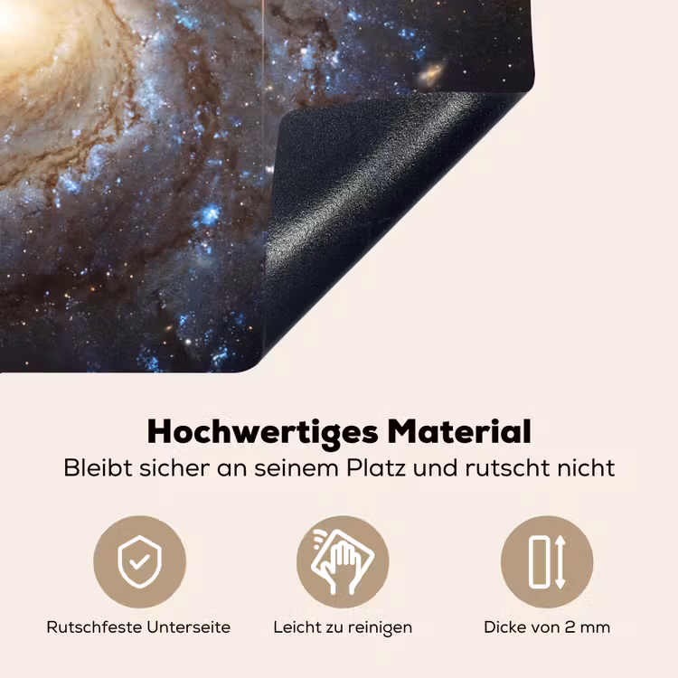 Kosmos - Sterrenstelsel - Donker Inductie beschemer met haakjes klein -ky-onderkant-de