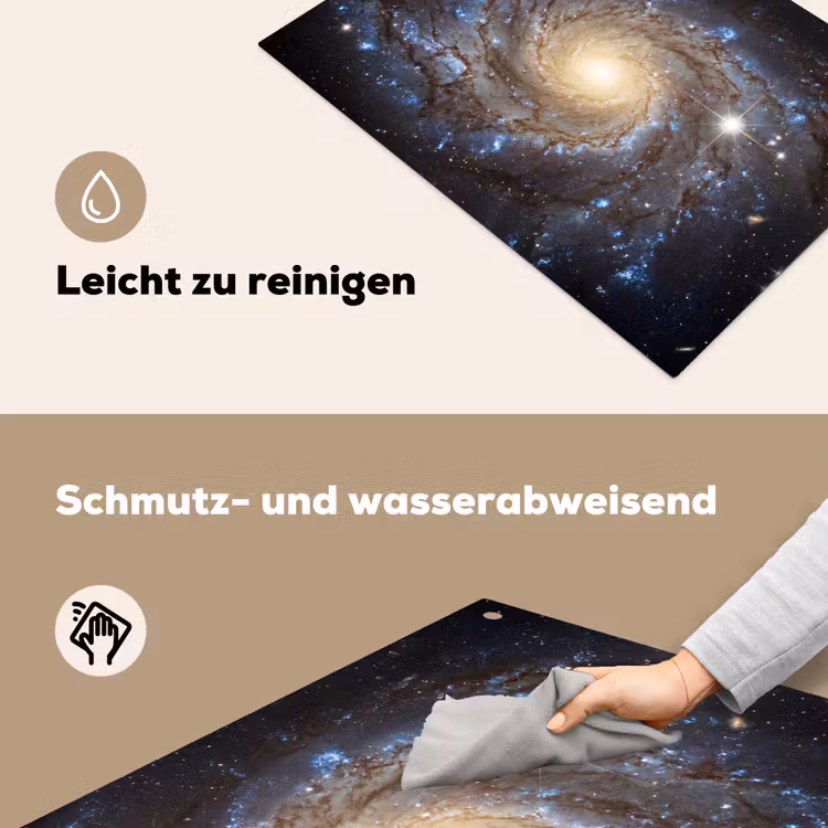 Kosmos - Sterrenstelsel - Donker Inductie beschemer met haakjes klein -ky-schoon-de
