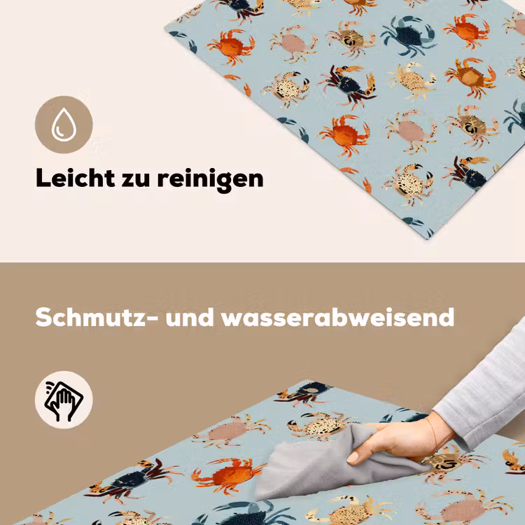 Krabben - Speels - Kleurrijk Inductie beschemer met haakjes klein 777 -ky-schoon-de