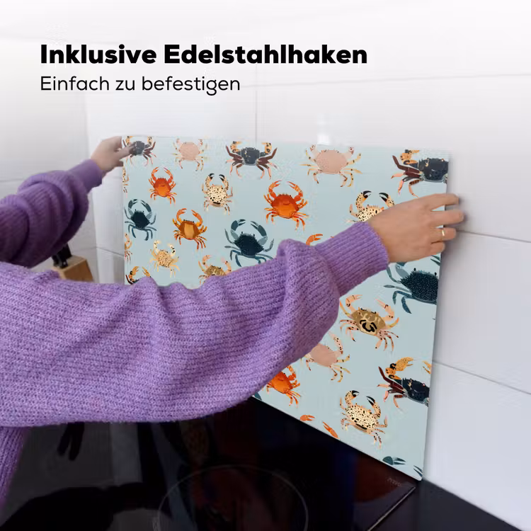 Krabben - Speels - Kleurrijk Inductie beschemer met haakjes klein 777 -ky-ophangen-de