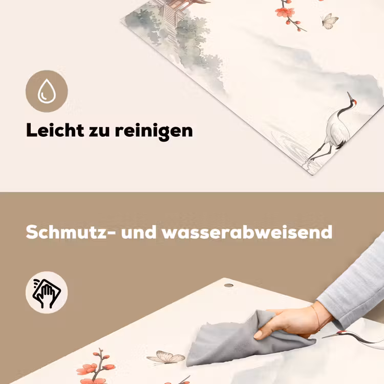 Kraanvogel - Azië - Klassiek Inductie beschemer met haakjes klein -ky-schoon-de
