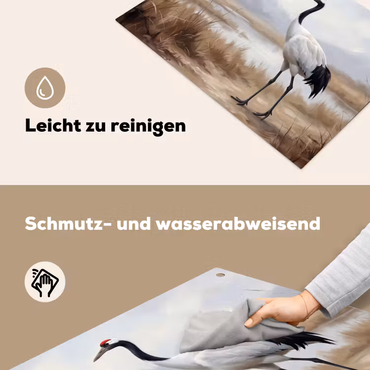Kraanvogel - Natuur - Realistisch Inductie beschemer met haakjes klein -ky-schoon-de