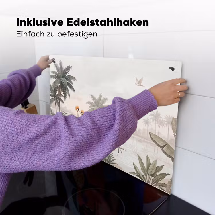 Kraanvogels - Palmbomen - Tropisch Inductie beschemer met haakjes klein -ky-ophangen-de
