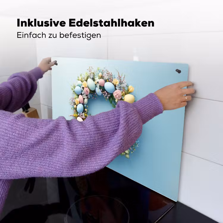 Krans - Eieren - Bloemen Inductie beschemer met haakjes klein -ky-ophangen-de