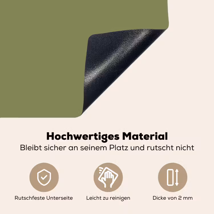 Herbal - Matcha - Groen Inductie beschemer met haakjes klein 777 -ky-onderkant-de