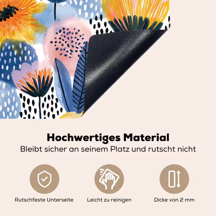 Creatief - Patroon - Kleurrijk Inductie beschemer met haakjes klein 777 -ky-onderkant-de