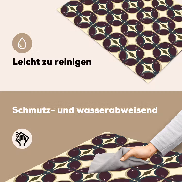 Cirkel - Retro - Kleurrijk Inductie beschemer met haakjes klein 777 -ky-schoon-de