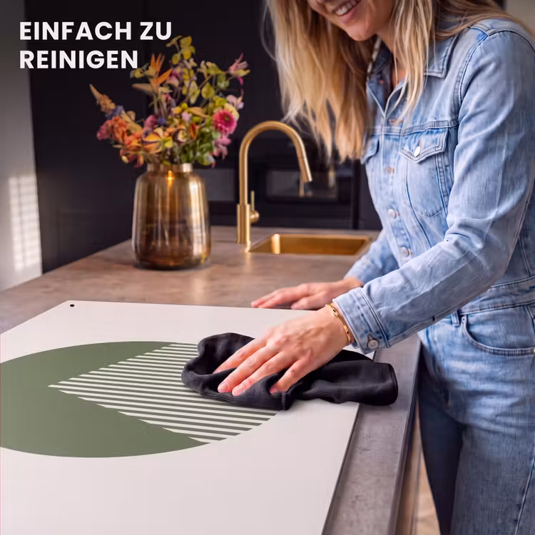 Cirkel - Strepen - Geometrisch - Abstract - Groen Inductie beschemer met haakjes klein -ky-schoon-de