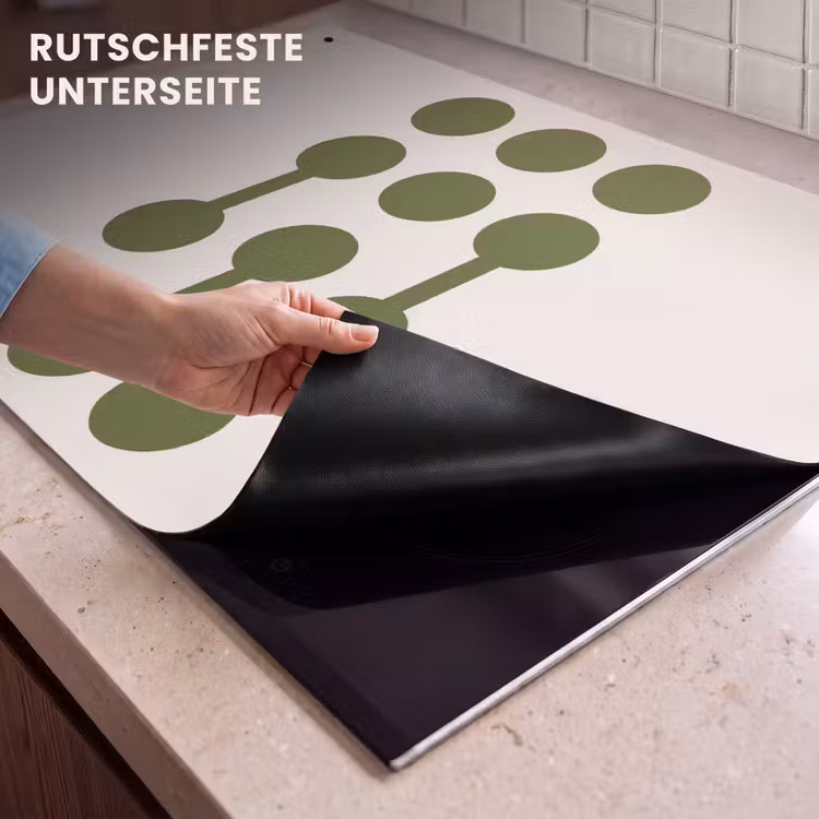 Cirkels - Geometrisch - Abstract - Modern - Groen Inductie beschemer met haakjes klein -ky-onderkant-de