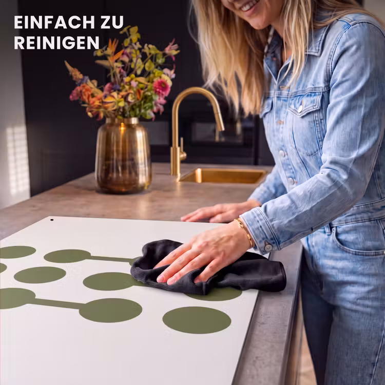 Cirkels - Geometrisch - Abstract - Modern - Groen Inductie beschemer met haakjes klein -ky-schoon-de