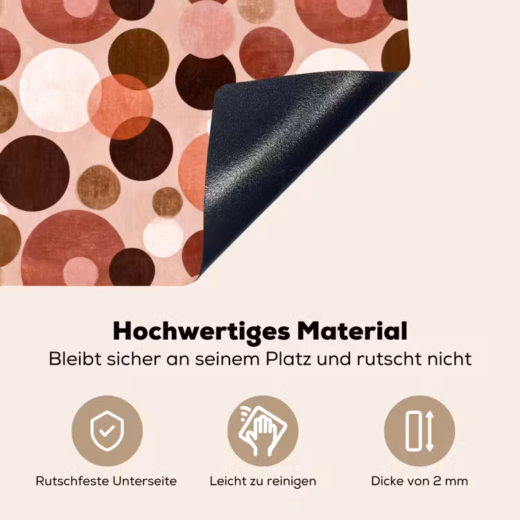Cirkels - Modern - Kleurrijk Inductie beschemer met haakjes klein 777 -ky-onderkant-de