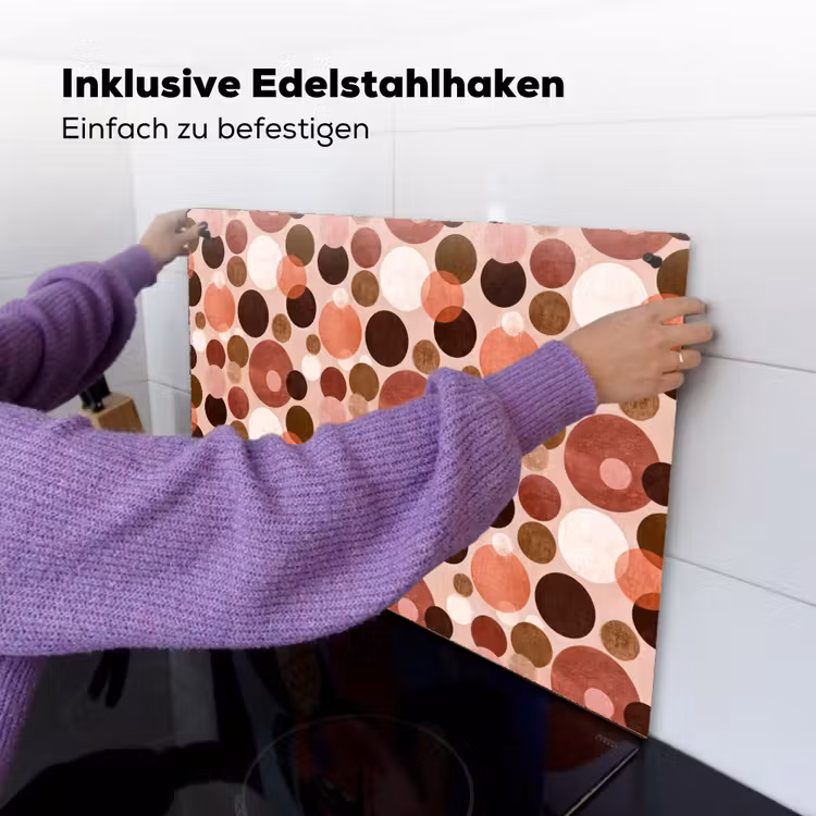 Cirkels - Modern - Kleurrijk Inductie beschemer met haakjes klein 777 -ky-ophangen-de