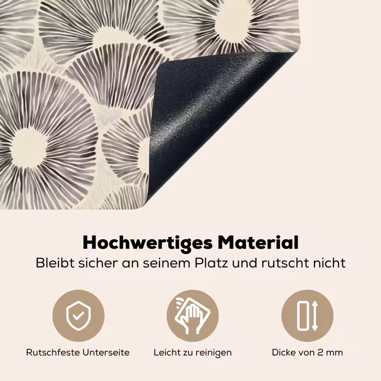 Cirkels - Patroon - Zwart Inductie beschemer met haakjes klein 777 -ky-onderkant-de