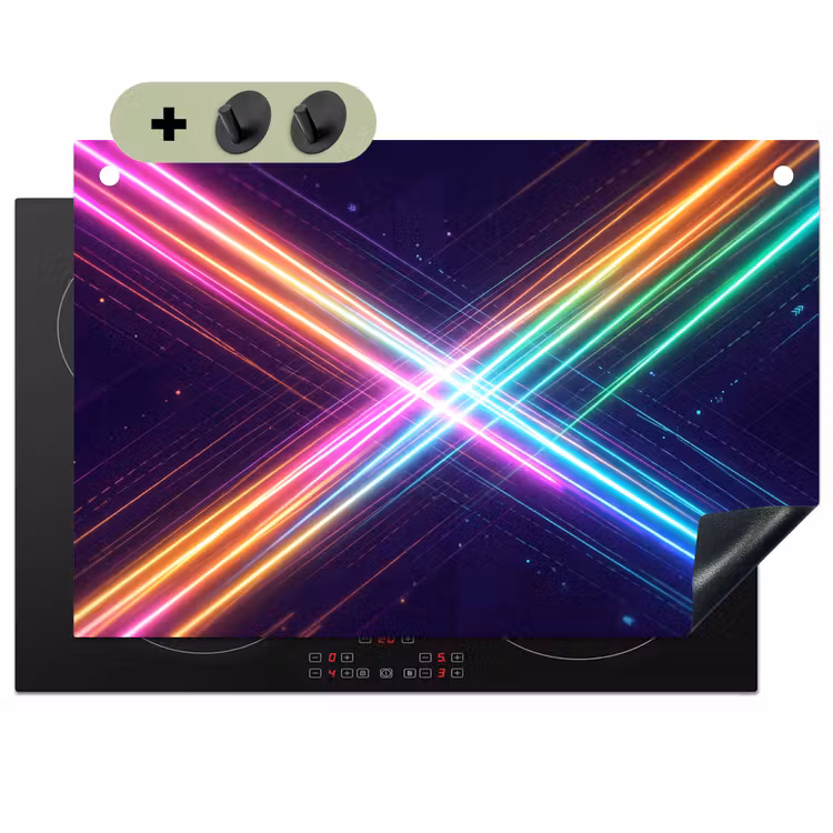 Kruisen - Lasterstralen - Neon Inductie beschemer met haakjes klein -3d