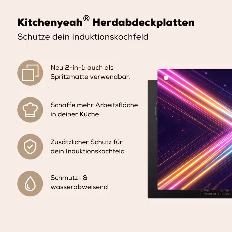 Kruisen - Lasterstralen - Neon Inductie beschemer met haakjes klein -ky-usp-de