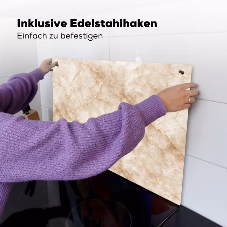 Kristalstructuur - Bruin - Marmer Inductie beschemer met haakjes klein 777 -ky-ophangen-de