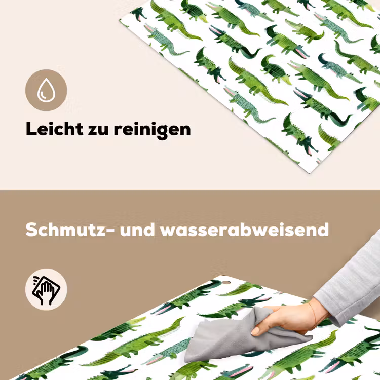 krokodillen - Speels - Groen Inductie beschemer met haakjes klein 777 -ky-schoon-de