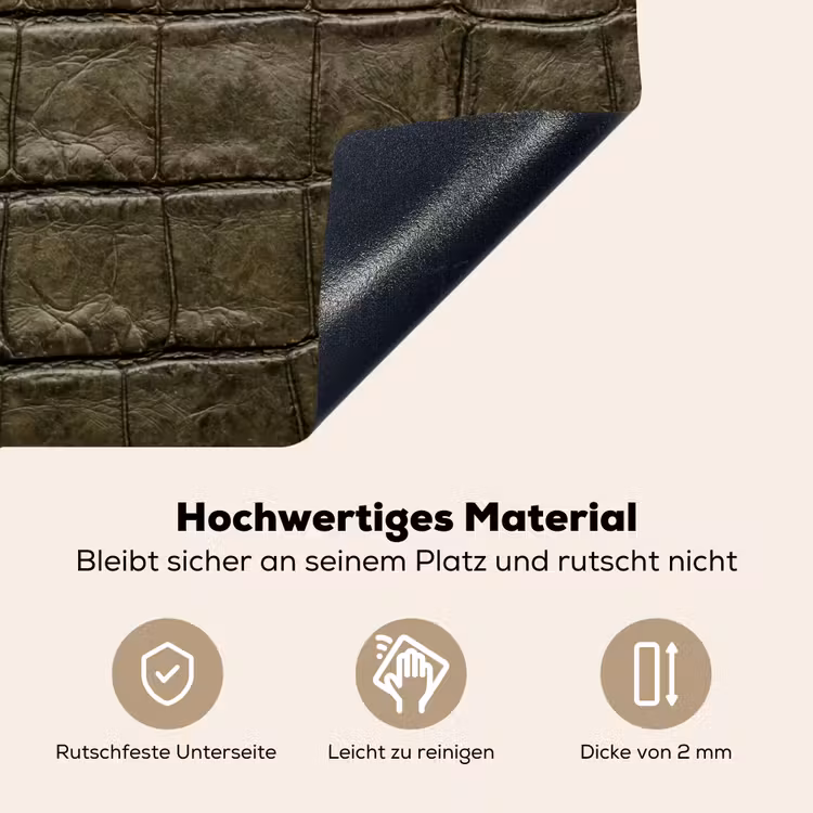 Krokodillenleer - Structuur - Groen Inductie beschemer met haakjes klein -ky-onderkant-de