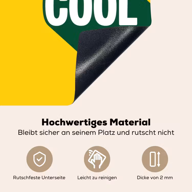 Cool - Geel - Groen Inductie beschemer met haakjes klein -ky-onderkant-de