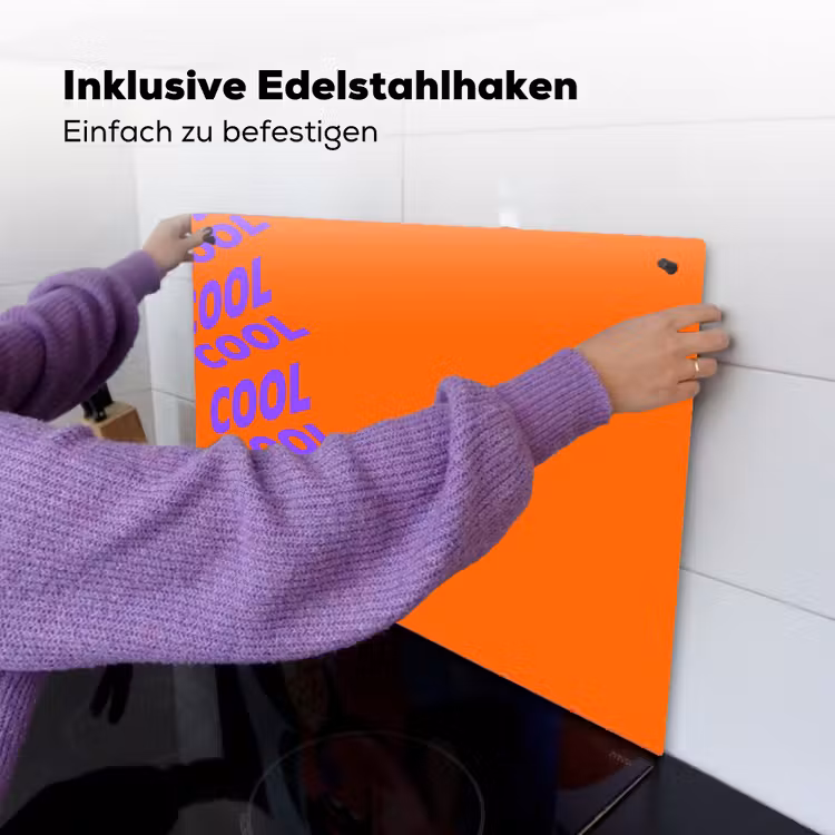Cool - Paars - Oranje Inductie beschemer met haakjes klein -ky-ophangen-de
